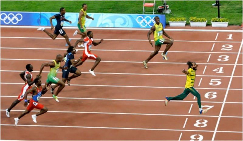 Imran Tahir Meme Usain Bolt Race