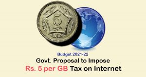 Pakistan proposes Rs. 5 per GB Tax on Internet Consumption